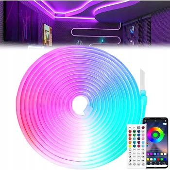 LED páska NEONOVÁ PÁSKA 6M LED SMART APLIKACE DÁLKOVÝ OVLADAČ SYNCHRONIZACE S HUDBOU