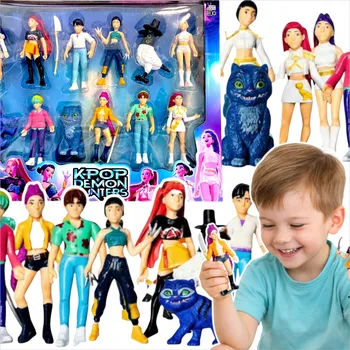 Figurka FIGURKY KPOP LOVKYNĚ DÉMONŮ K-POP DEMON HUNTERS 14 FIGUREK MEGA SADA