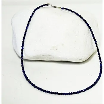 Náhrdelník Náhrdelník lapis lazuli fazetovaný 3 mm stříbro 925