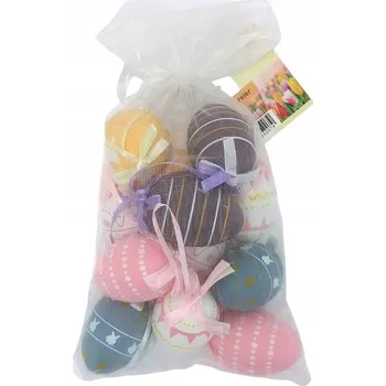 Velikonoční dekorace LIVARNO home Velikonoční vajíčka na stuhách, VELIKONOČNÍ DEKORACE, VAJÍČKA 12 ks