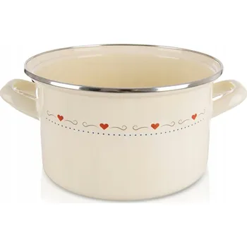 Hrnec Hrnec SMALTOVANÝ pro vaření tradiční na plyn indukci 22 cm 4L ORION