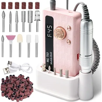 BRUSKA NA NEHTY MANIKÚRU PEDIKÚRU 36W PROFESIONÁLNÍ VÝKONNÁ sada fréz
