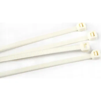 Stahovací páska STAHOVACÍ PÁSKY PÁSKY, SVORKY NA KABELY PEVNÉ BÍLÉ 3,6 X 200 100 KUSŮ