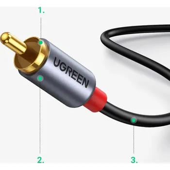 Audio kabel Kabel Ugreen 4900526312501 2 x RCA (cinch) - USB typ C 1,5 m