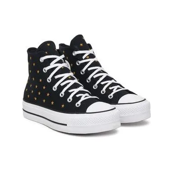 Pánská obuv Plátěnky Converse Chuck Taylor All Star Lift Platform Embroidered Stars A16113C Černá 41