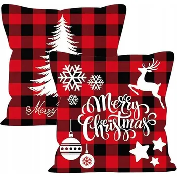 Povlak na polštářek Dekorační povlak na polštář s vánočním motivem 45 x 45 cm, sada 2 ks