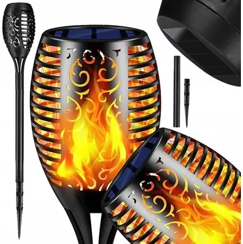 Venkovní osvětlení Solární Lampa zapichovací LED POCHODEŇ venkovní PLAMEN LUCERNA 4 KUSY