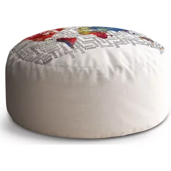 Taburet Sablio Kulatý taburet Circle Jména států: 38x48 cm - Sablio