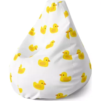 Sedací pytel Sedací vak Pear Žluté kačenky - Sablio - 70 x 95 x 15 cm