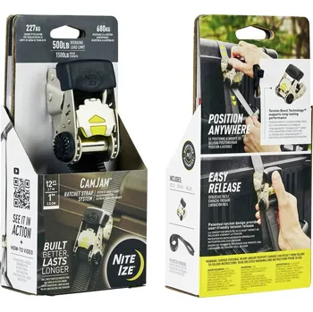 Upínací popruh NITE Ize NI-CJRS12-09-R8 upínací popruh (d x š) 3.7 m x 2.5 cm přezka se zubatým páskem