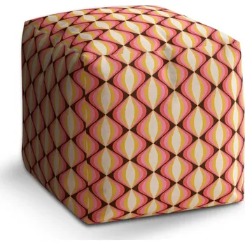 Taburet Sablio Taburet Cube Kaleidoskop vzpomínek: 40x40x40 cm