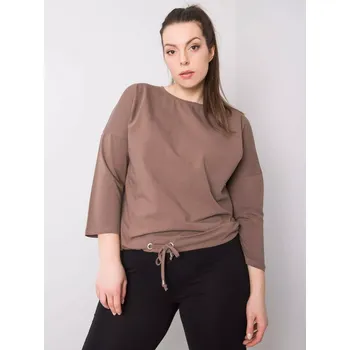 Dámská košile Halenka RV BZ 6294.06P hnědá 2XL