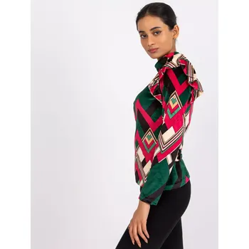 Dámská košile Halenka DHJ BZ 6533C 1.81P tmavě zelená jedna velikost