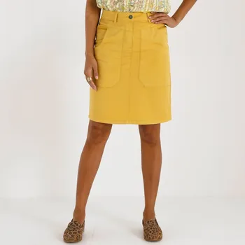 Dámská móda Rovná keprová sukně kari 36