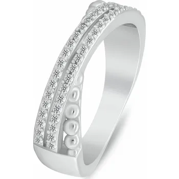 Prsten Brilio Silver Elegantní stříbrný prsten s kubickými zirkony RI158W 50 mm + 2 měsíce na vrácení zboží