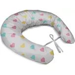 Sablio Těhotenský polštář Tříbarevná srdíčka