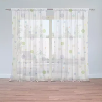Záclona Sablio Záclony Barevné puntíky: 2 ks - 150x250 cm - Sablio