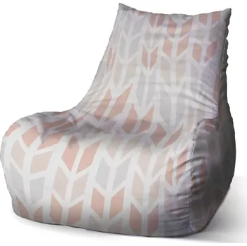 Sedací pytel Sedací vak Bean Světlé kosodélníky - Sablio - 100 x 90 x 45 cm