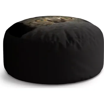 Taburet Sablio Kulatý taburet Circle Kočka: 38x48 cm - Sablio