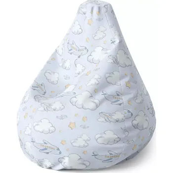 Sedací pytel Sedací vak Pear Letadla mezi mraky - Sablio - 70 x 95 x 15 cm