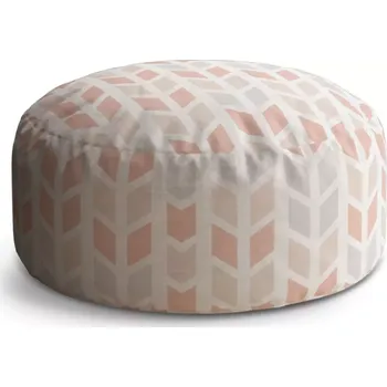 Taburet Sablio Kulatý taburet Circle Světlé kosodélníky: 38x48 cm - Sablio