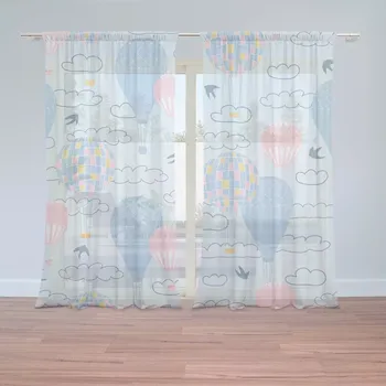 Záclona Sablio Záclony Horkovzdušné barevné balóny: 2 ks - 150x250 cm - Sablio