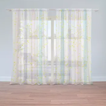 Záclona Sablio Záclony Pruhy a tečky štětcem: 2 ks - 150x250 cm - Sablio