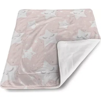 Dětská deka Sablio Dětská deka pro miminko Bílé hvězdy s obličejem - 80x100 cm