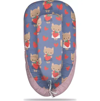 Hnízdečko pro miminko Sablio Hnízdečko pro miminko Kočičky s jahodami