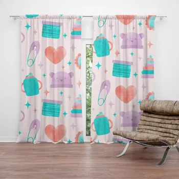 Závěs Sablio Závěsy Chrastítko a čepičky: 2 ks - 140x250 cm - Sablio