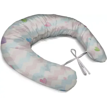 Kojící polštář Sablio Těhotenský polštář Barevná srdíčka