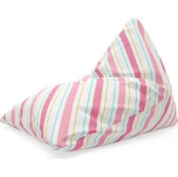 Sedací pytel Sablio Sedací vak Triangl Čtyřbarevné pruhy: 120 x 100 x 100 cm - Sablio