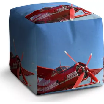 Taburet Sablio Taburet Cube Červené letadlo: 40x40x40 cm