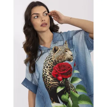 Dámská košile Košile DHJ KS 19007 7.85 modrá jedna velikost