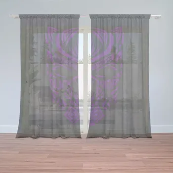 Záclona Sablio Záclony BLACK PANTHER wakanda forever Fialový: 2ks 150x250cm