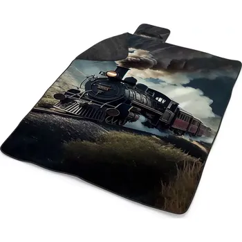 deka Sablio Plážová deka Parní lokomotiva v horách: 200x140 cm