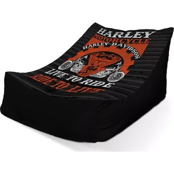 Sedací pytel Sablio Sedací vak Lounge Harley-Davidson Live to ride, ride to live - 120 x 100 x 80 cm