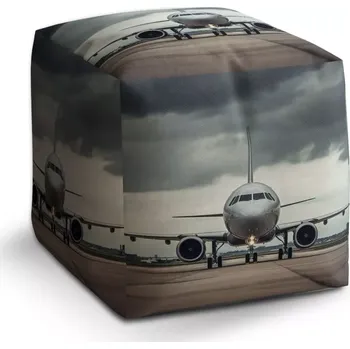 Taburet Sablio Taburet Cube Letadlo na ranveji: 40x40x40 cm