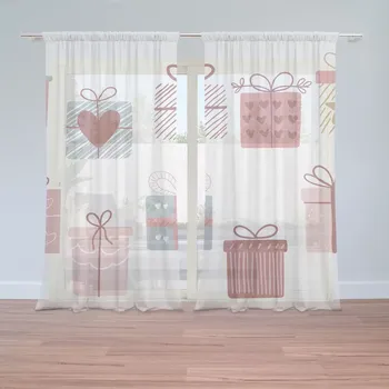 Záclona Sablio Záclony Růžové dárečky: 2ks 150x250cm