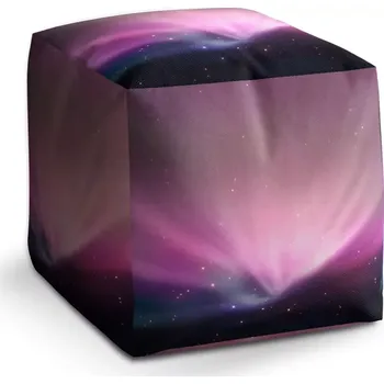 Taburet Sablio Taburet Kostka Fialová záře: 40x40x40 cm - Sablio