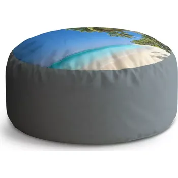 Taburet Sablio Kulatý taburet Circle Palmová pláž: 38x48 cm - Sablio