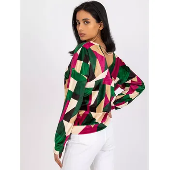 Dámská košile Halenka DHJ BZ 6550.74P tmavě zelená jedna velikost