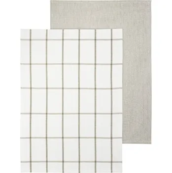 Blomus TAULO utěrka 50 x 70 cm obdélníky bílá & béžová