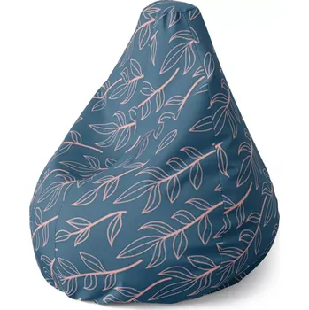 Sedací pytel Sedací vak Pear Růžové malované lístky - Sablio - 70 x 95 x 15 cm