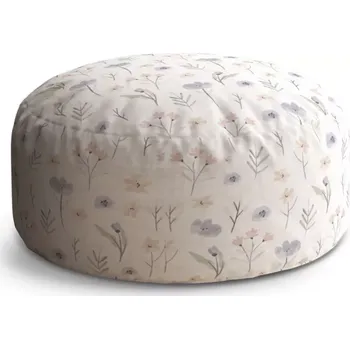 Taburet Sablio Taburet Circle Jemné květy: 38x48 cm