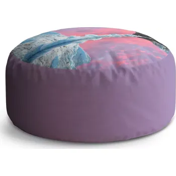 Taburet Sablio Kulatý taburet Circle Ledovec: 38x48 cm - Sablio