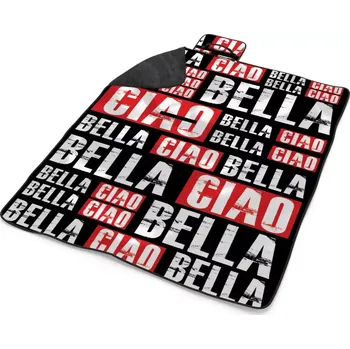 deka Sablio Plážová deka La Casa de Papel Professor or Bella Ciao motiv 2: 200x140 cm