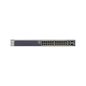 Switch Netgear 24-Port Gigabit Ethernet, PoE+, Smart Switch, 4 SFP+ Ports (190W) - GS728TXP