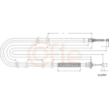 Lanko parkovací brzdy Tažné lanko, parkovací brzda COFLE 92.12.0707