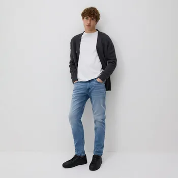 Reserved - Džíny slim se sepraným efektem - modrá - XO401-50J - XO401-50J-384